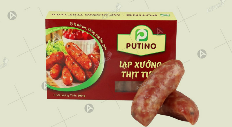Mẫu hộp giấy đựng lạp xưởng