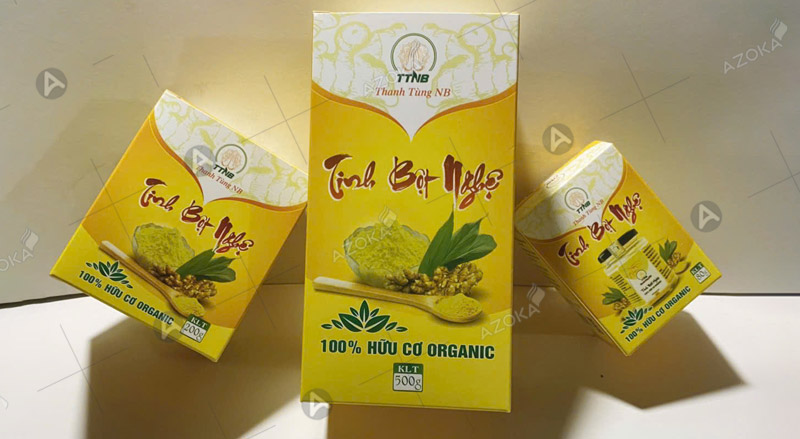 Mẫu hộp giấy đựng tinh bột nghệ