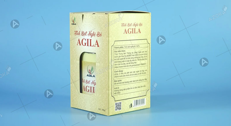 Mẫu hộp giấy đựng tinh bột nghệ