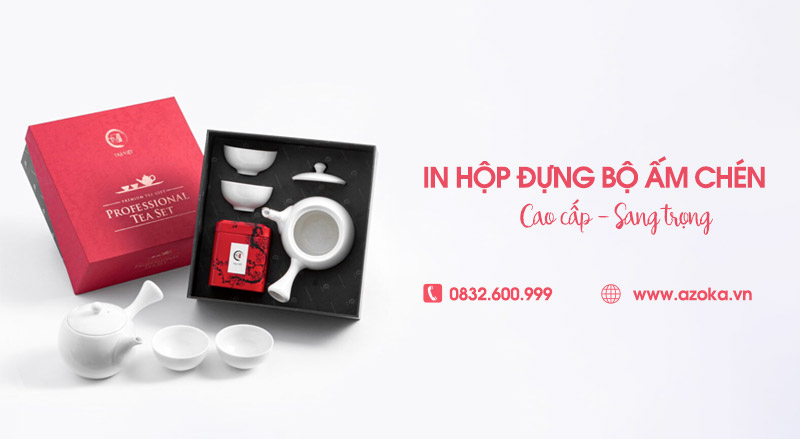 Xưởng in hộp đựng bộ ấm chén theo yêu cầu