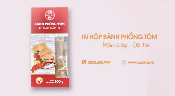 Xưởng in hộp đựng bánh phồng tôm thiết kế theo yêu cầu