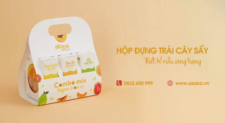 Xưởng in hộp giấy đựng trái cây sấy mẫu đẹp theo yêu cầu