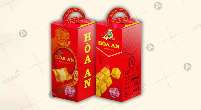 Hộp quai xách đựng bánh đậu xanh