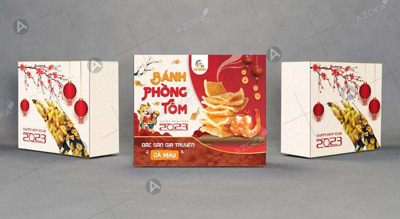Mẫu hộp đựng bánh phồng tôm