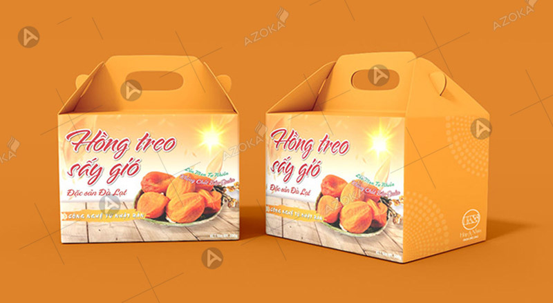 Mẫu hộp giấy đựng trái cây sấy