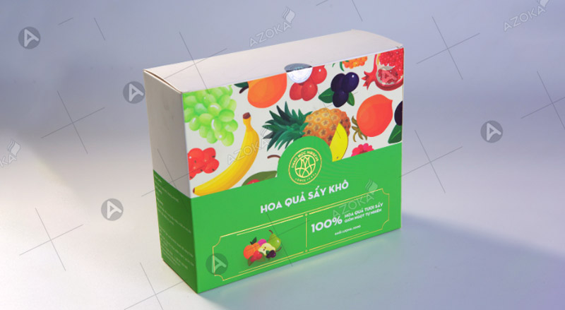 Mẫu hộp giấy đựng trái cây sấy