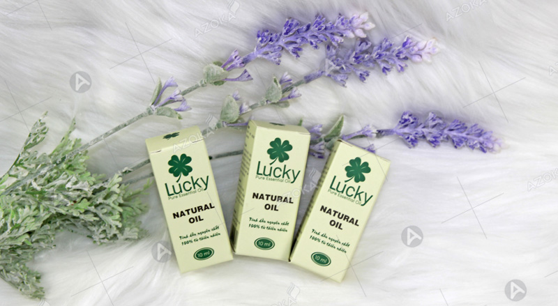 In vỏ hộp đựng tinh dầu tự nhiên thương hiệu Lucky