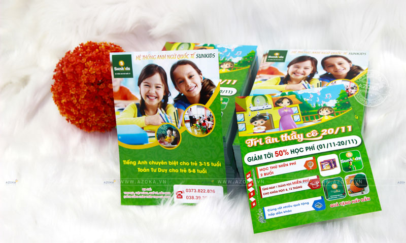 Mẫu tờ rơi A4 do Azoka thực hiện