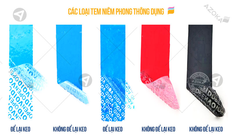 Các loại tem niêm phong thông dụng trên thị trường hiện nay
