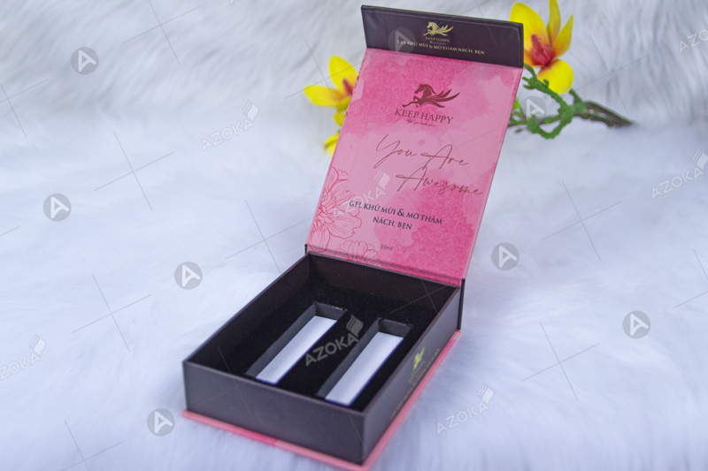 Mẫu hộp cứng mỹ phẩm thương hiệu Keep Happy