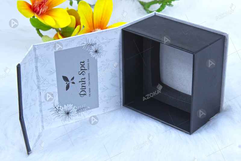 Mẫu hộp carton cứng đựng mỹ phẩm Dinh Spa