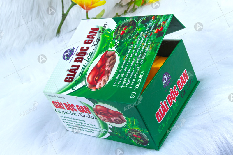 Mẫu hộp đựng thuốc thực phẩm chức năng giải độc gan