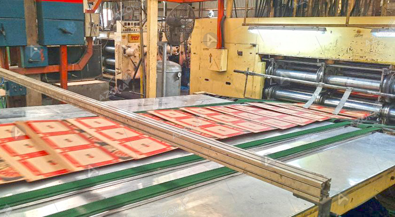 Day chuyền sản xuất thùng carton tại Azoka