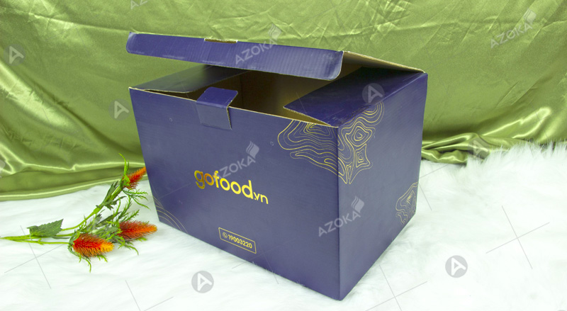Làm hộp carton sóng E cho Gofood