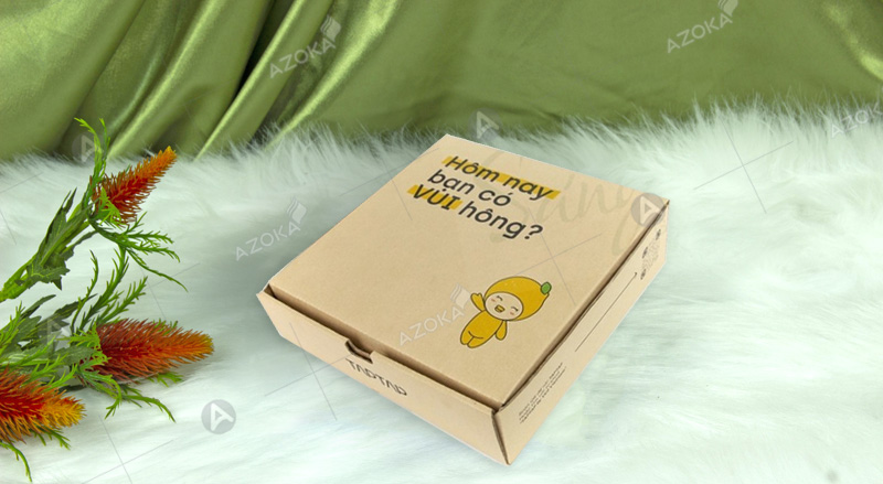 Làm hộp carton sóng đựng Pizza đẹp và ấn tượng