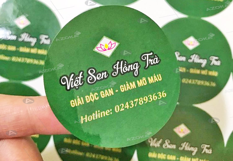Mẫu sticker hình tròn bằng decal giấy