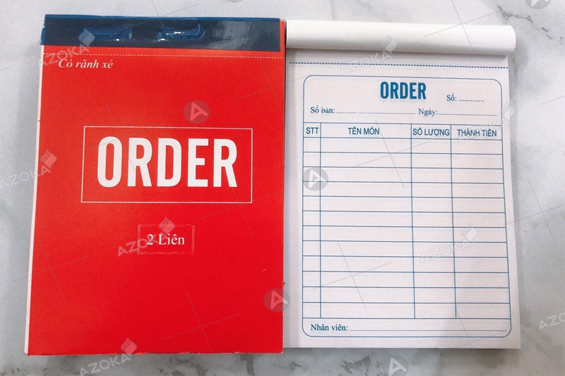 Mẫu order nhà hàng, quán cafe, quán ăn, khách sạn, karaoke đẹp và khoa học nhất.