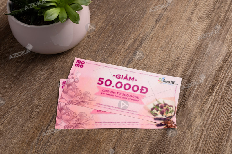 In voucher (phiếu giảm giá) đẹp nhiều lĩnh vực
