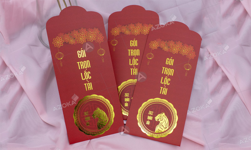 Mẫu bao lì xì ép nhũ đẹp