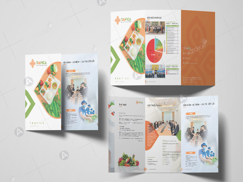 Thiết kế catalogue Profile dạng tờ gấp