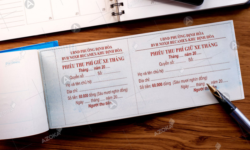 Mẫu vé giữ theo tháng cho khu công nghiệp theo thời gian ban ngày, đêm