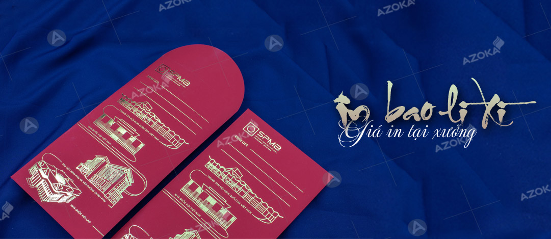 Sử dụng bao lì xì Tết giúp tặng độ nhận diện thương hiệu do Azoka thiết kế