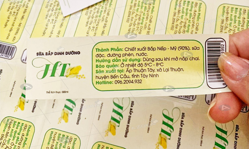 Mẫu sticker hình chữ nhật do Azoka thiết kế