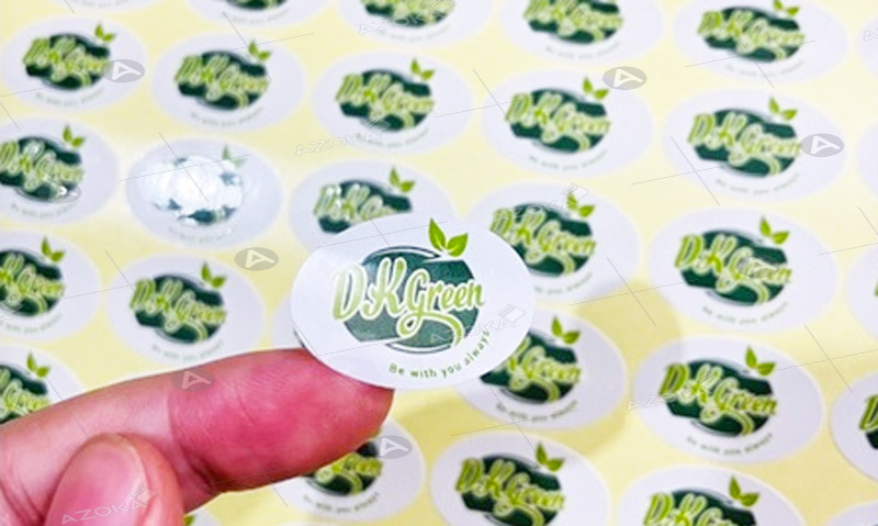 Mẫu Sticker hình elip giới thiệu sản phẩm