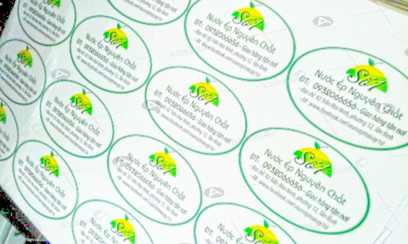 Mẫu Sticker hình elip trong suốt 