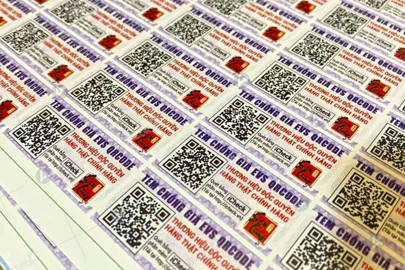 Loại tem chống giả QR Code