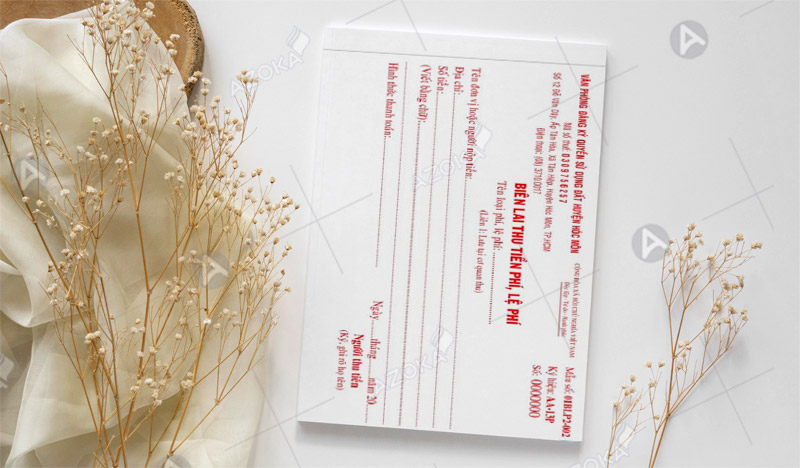 Mẫu phiếu thu biên lai tiền lệ phí