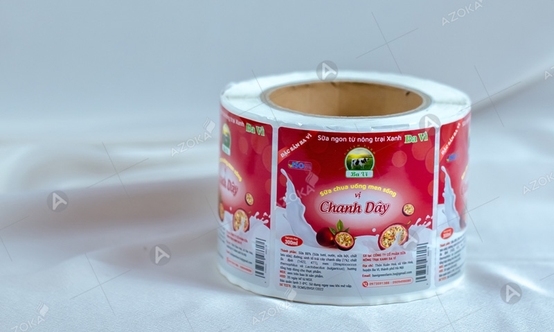 Mẫu decal dạng cuộn tròn chất liệu giấy PVC được thiết kế bởi Azoka
