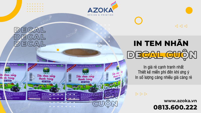 Dịch vụ in nhãn decal cuộn giá rẻ tại Hà Nội