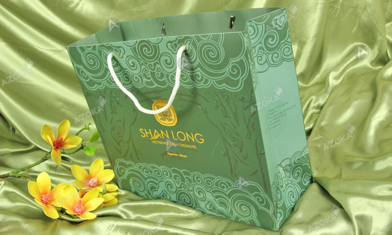 Mẫu túi giấy đựng trà Shan Long
