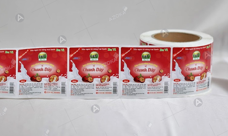 Mẫu decal cuộn của sữa Ba Vì