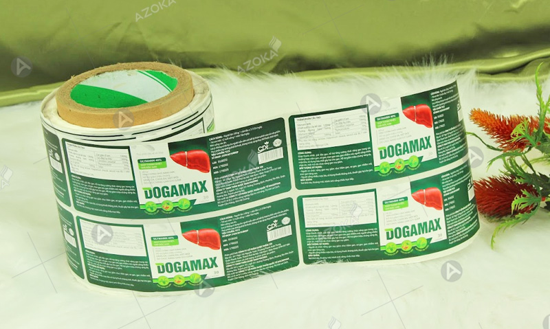 Mẫu decal cuộn giải độc gan của DOGAMAX