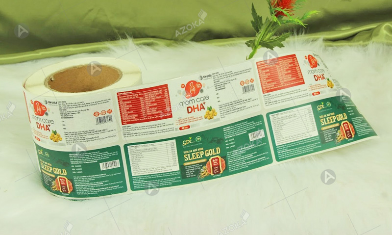 Mẫu decal cuộn đẹp dành cho các sản phẩm thực phẩm chức năng
