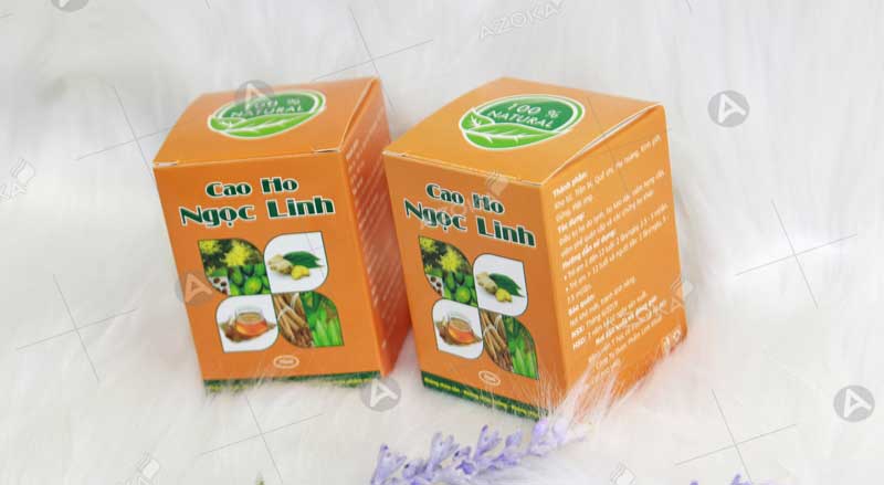 Mẫu hộp giấy đựng thực phẩm thảo dược Cao Ho Ngọc Linh