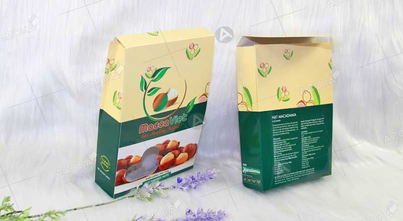 Mẫu hộp giấy đựng sản phẩm của MaccaViet