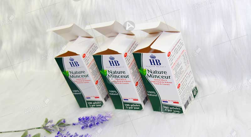 Mẫu hộp giấy đựng dược phẩm giảm cân đẹp do Azoka thiết kế