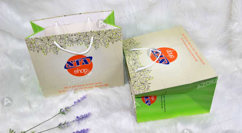 Mẫu túi giấy đựng sản phẩm của NTA Shop