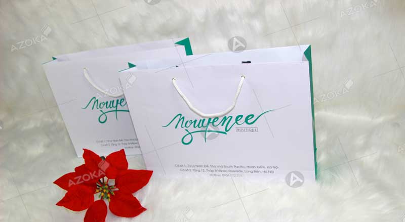 Mẫu túi giấy đựng quần áo thời trang Nguyenee Boutique