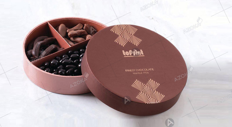 Hộp giấy đựng socola hình tròn