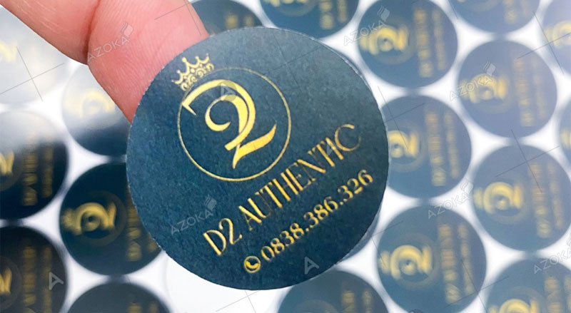 Mẫu tem nhãn mỹ phẩm đẹp do Azoka thiết kế in ấn