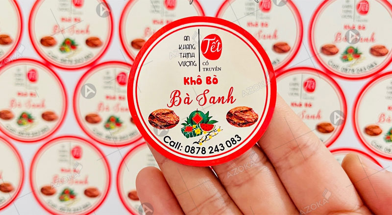 Mẫu sticker dán thực phẩm