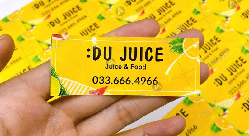 Mẫu tem nhãn dán nước ép hoa quả