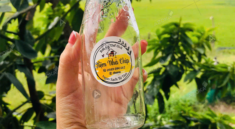 Mẫu sticker dán ly