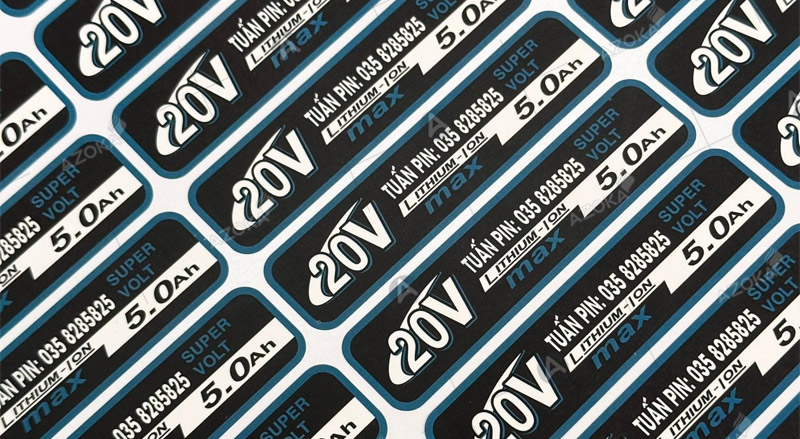 Mẫu sticker hình chữ nhật