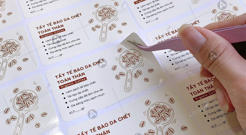 Mẫu sticker hình chữ nhật