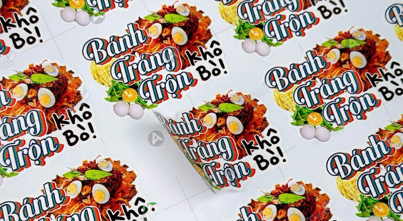 Mẫu sticker hình chữ nhật